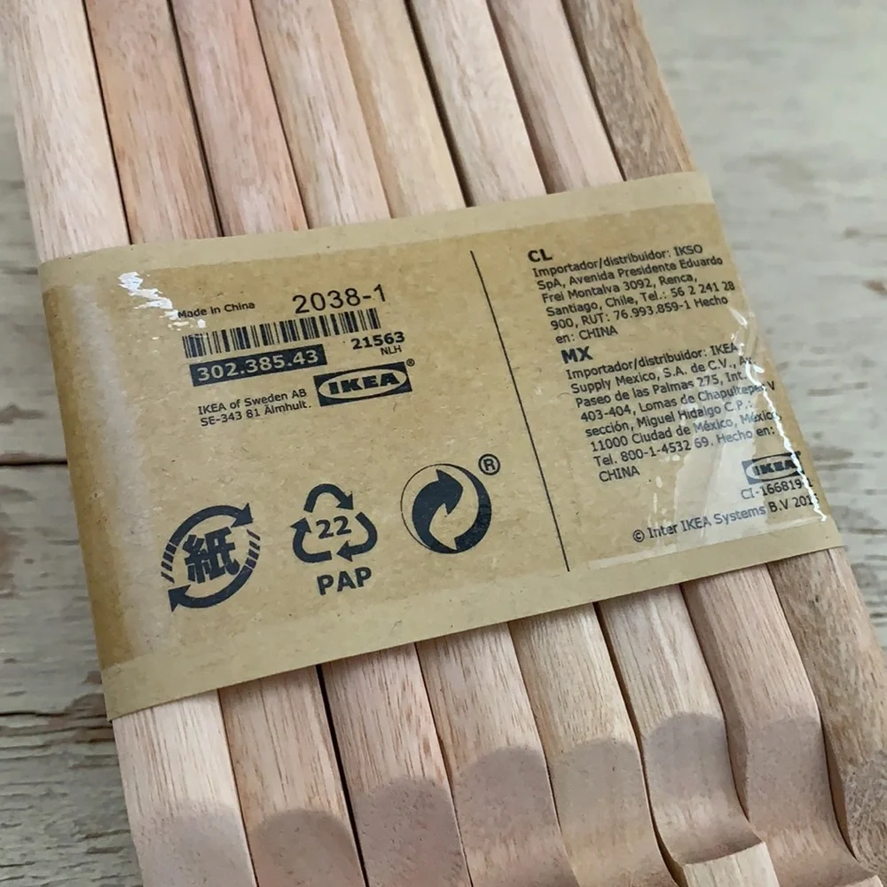 8 wooden closet clothing hangers IKEA BUMERANG + free catalogue last issue NEW